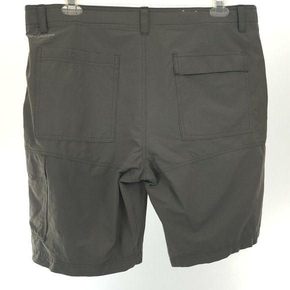 Lot 2 Columbia Omni-Shield Cargo Shorts Mens 40x10 Gray Black Nylon Blend Belted - Picture 9 of 12